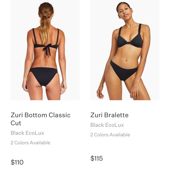 NWT Vitamin A ZURI black swim bottom classic fit scrunch lift sides new with tag - Picture 10 of 10